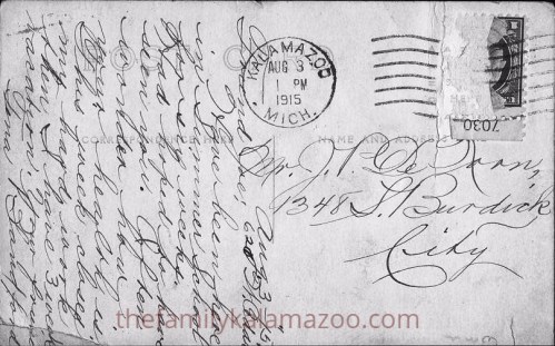 Aunt Tena wrote from summer school in Lansing in her beautiful handwriting