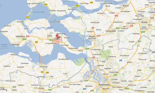 Kapelle is located at the A flag and Goes is just to the left