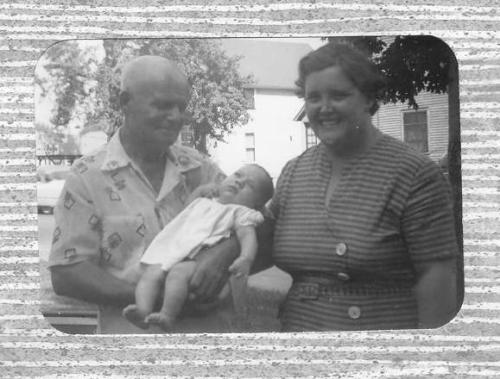 Great Grandpa, me (the first great grandchild), and Margaret